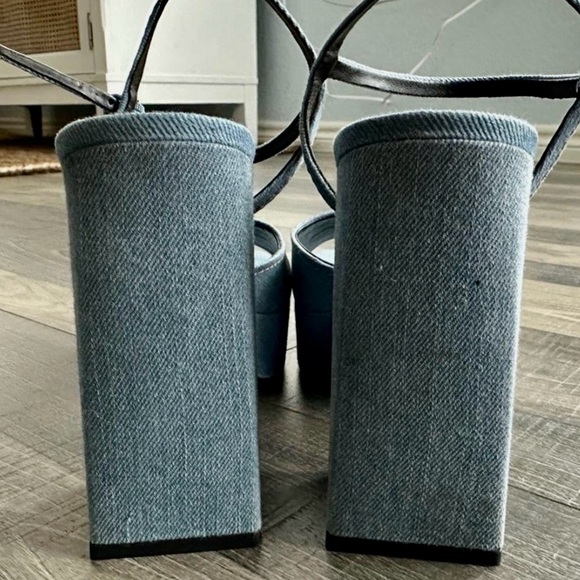 Zara Denim Platform Sandals Women - Picture 6 of 8